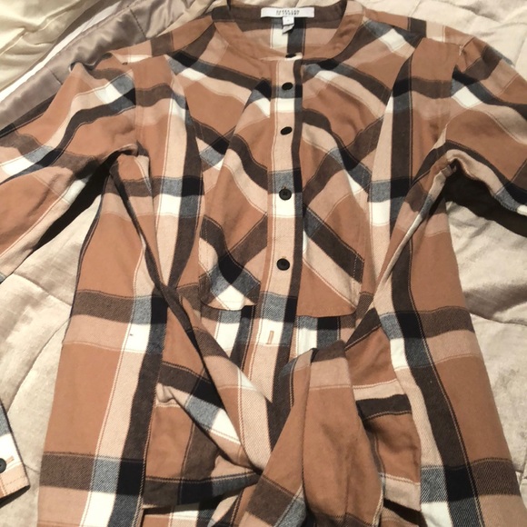 🍃🍃10 CROSBY by DEREK LAM Plaid Flannel Dress - Picture 3 of 8